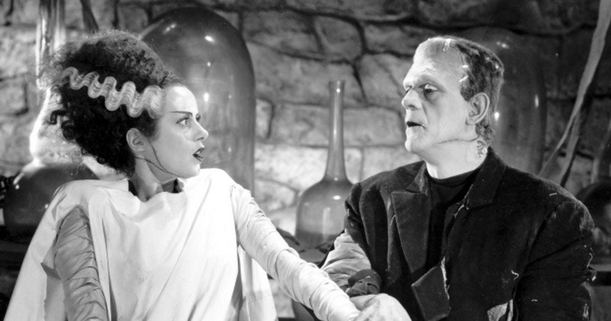 Frankenstein e sua moglie