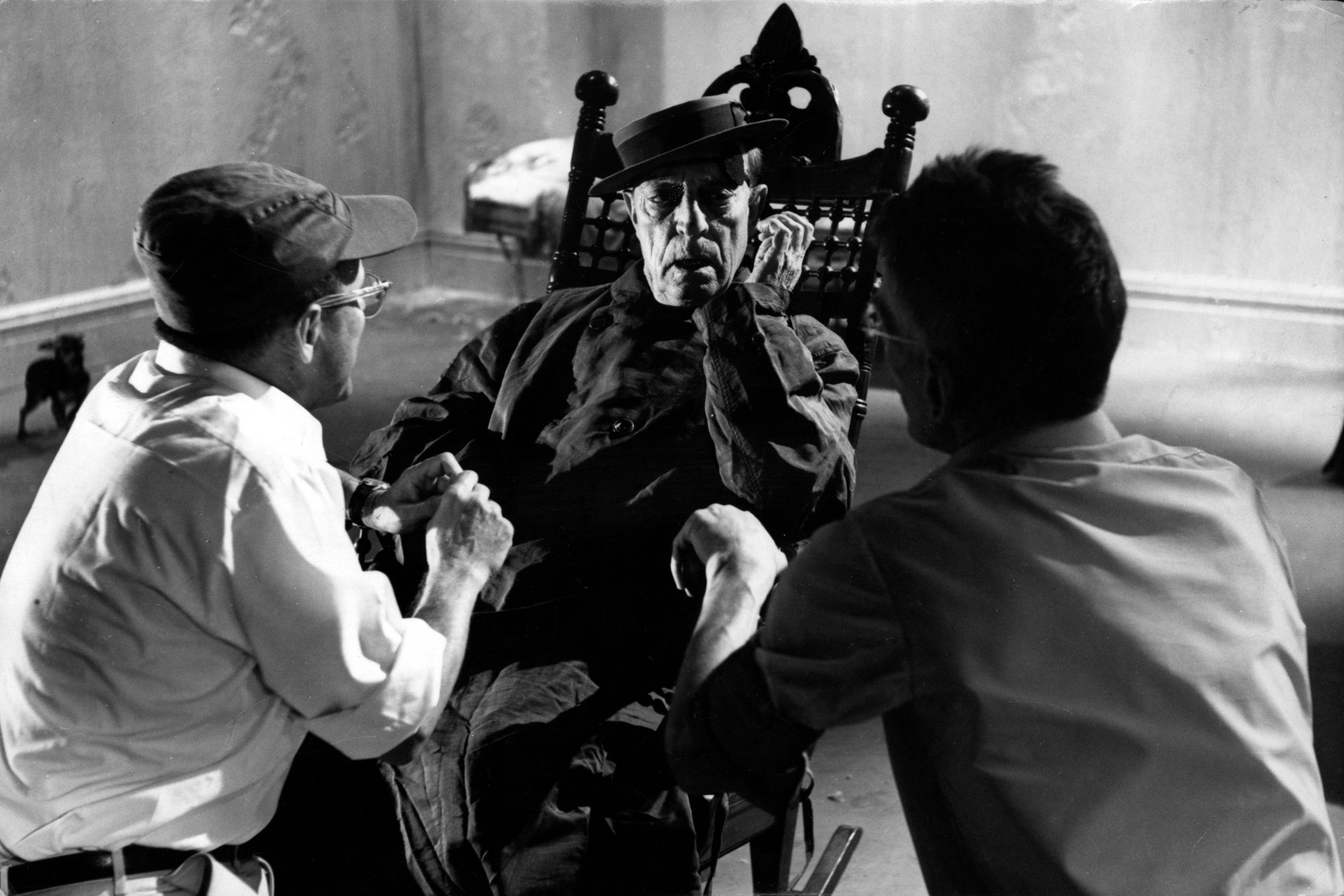 Schneider, Keaton e Beckett sul set di Film